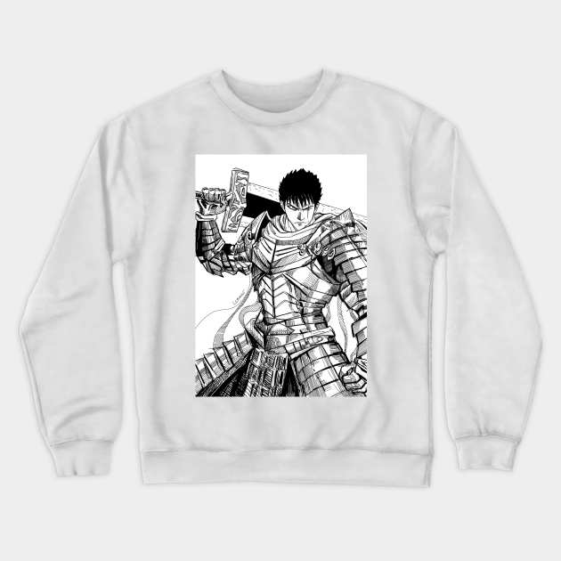 the blast senshi the warrior with the dragon slayer art ecopop Crewneck Sweatshirt by jorge_lebeau